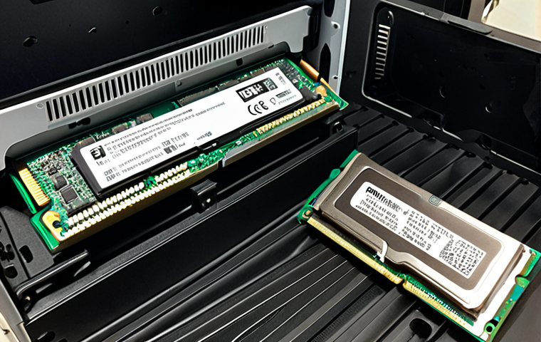 A side-by-side comparison of computer RAM modules: on the left, a large, robust desktop DIMM (DDR4) with a prominent, metallic heatsink, standing within a spacious, well-ventilated desktop PC case, emphasizing its size and ample space. On the right, a significantly smaller, compact laptop SO-DIMM (DDR4), nestled tightly within the cramped, intricate interior of a thin, open laptop chassis, highlighting miniaturization and limited space. Clear distinction in physical dimensions and their respective environments.